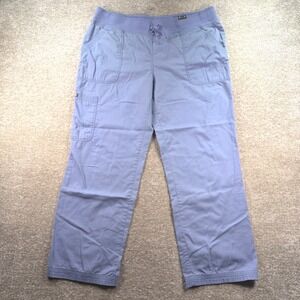 Koi Scrub Pants Lindsey Cotton Blend XL Blue Cargo Medical Nursing Workwear